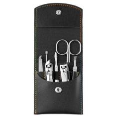 Imagem de Cortadores de unhas conjunto sólido útil borda afiada de aço inoxidável cortador de unhas pedicure kit aparador de unhas multi-função, preto