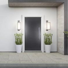 Imagem de Porta de Aluminio Lambril Pivotante 220x100cm com Puxador Preto