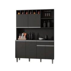 Imagem de Armário Cozinha Completo Robin 6 Portas - Cinza
