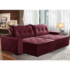 Imagem de Sofá Hollywood Molas Ensacadas 2,90m Vinho