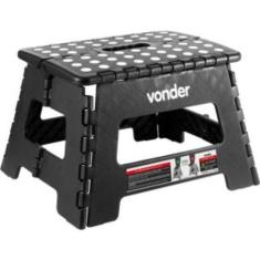 Imagem de Banqueta Plast Dobr 22cm Vonder Várias Cores, Preta