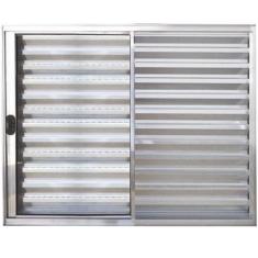 Imagem de Janela Veneziana 3 Folhas Alumínio Brilhante 1.00 x 1.20 Modular - DC