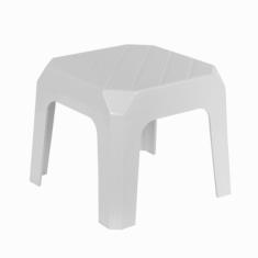 Imagem de Banqueta Plástica Reforçada Branca 33,5X33,5X28Cm Bf4 Astra