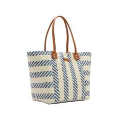 Imagem de Bolsa De Ombro Feminina Palha Chenson 3184580 - Azul