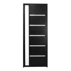 Imagem de Porta Lambril Solara Com Visor 70 X 2.10 Preta Lado Esquerdo – Hale