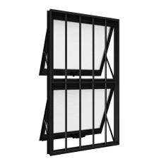 Imagem de Janela de Aluminio Maxim-ar Duplo com Grade 118x60cm Lucasa Preto
