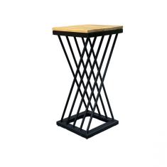 Imagem de Banqueta Alta Z p/ Cozinha Ou Area Externa 75cm Preto 75x35x35cm