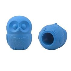 Imagem de Mordedor Recheável Super Resistente Corujinha Azul Tamanho P para Cães