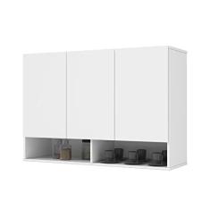 Imagem de Armario Aereo Milão Cozinha 3 Portas e 2 Nichos Branco