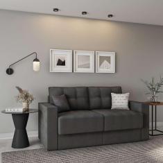 Imagem de Sofá 3 Lugares Retrátil Dresden Suede Grafite 180 cm