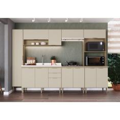 Imagem de Cozinha Completa 6 Peças com Paneleiro Balcão para Pia e Cooktop Carol Mocca/Areia