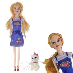 Imagem de Boneca Cachorrinho Fofo Infantil Pet Princesa Brinquedo Divertido