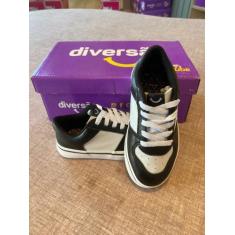 Imagem de Tênis Masculino Mini Adrian Preto Com Branco - Diversão