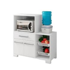 Imagem de Balcão Multiuso De Cozinha Fruteira 1 Gaveta 2 Portas Cuba - Bela Casa