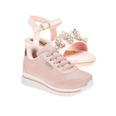 Imagem de Tenis De Menina E Sandália Infantil Feminina - Kit 2 Pares Tam 24 Ao 3