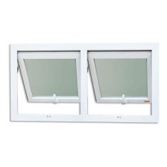Imagem de Janela de PVC Maxim-Ar 60x120cm 2 Basculas com Vidro Mini Boreal ITEC Brimak Branco
