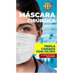 Imagem de Máscara Cirúrgica Ortho Pauher Tripla com Filtro - 50un 