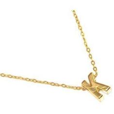 Imagem de Colar Cordão Minha Inicial Letra K Folheado Ouro 18k