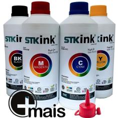 Imagem de 100ml Black + 3 x 30ml Color Tinta STK T504 L6161 L4150 L4160 L6191 L6171 compatível com Ecotank Epson