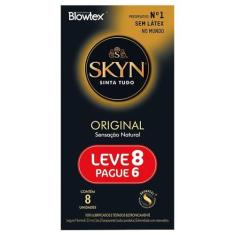 Imagem de Preservativo Blowtex Lubrificado Skyn Embalagem com 8 Unidades