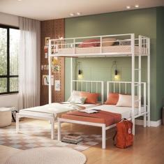 Imagem de Treliche de Solteiro em Ferro Max Branco