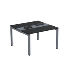 Imagem de Mesa Plataforma Dupla com Pé de Aço para Coworking 120x120 Pdc12/12/2p Preto/Grafito