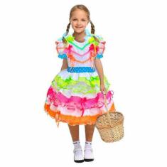 Imagem de Roupa Noiva Festa Junina Infantil Super Luxo Exclusivo - Fantasias Car