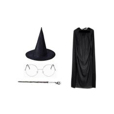 Imagem de Fantasia Bruxo 4 Peças Adulto Halloween Festas