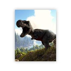 Imagem de Quadro Dinossauro T Rex Decorativo Paisagem Canvas 40X50Cm