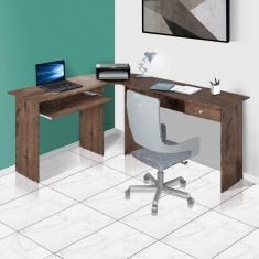 Imagem de Escrivaninha Mesa Para Computador Home Office Tabaco Max