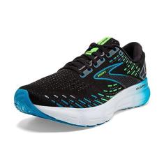 Imagem de Brooks Tênis de corrida masculino Glycerin 20 Neutral, Preto/Oceano Havaiano/Verde, 39