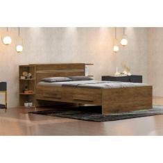 Imagem de Cama Bau Casal com Gavetas Jade Yescasa Jequitiba