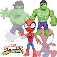 Imagem de Bonecos Homem Aranha e Incrível Hulk Spidey Amazing Friends