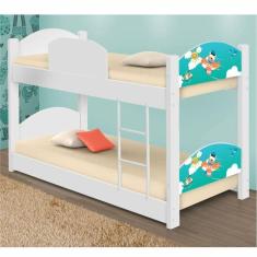 Imagem de Beliche Mini Cama Patrulha Animal Com 2 Colchões