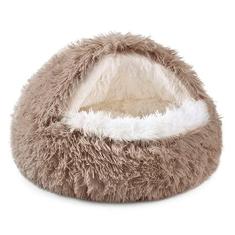 Imagem de NOYAL Cama de cachorro redonda com capuz para gatos, caverna, donut, antiansiedade, fofa, para cães e gatos pequenos, médios