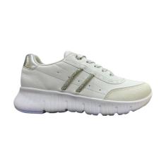 Imagem de Tênis Ramarim SNK Casual 2477203 Branco - Prata-Feminino