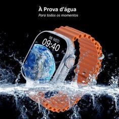Imagem de Relogio Smartwatch Inteligente S8 Ultra Laranja Para Iphone 8 X 11 12