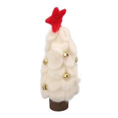Imagem de Decorações para árvores de Natal, árvore de Natal de Feltro de lã, Decorações para árvores de Natal Mesa de Feltro de lã Reutilizável Árvore de Natal para Decoração de Casas