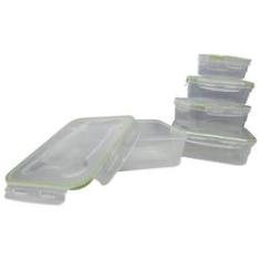 Imagem de Conjunto com 5 Potes Herméticos Retangulares em Polipropileno Transparente Hermetic Ware - Ligbrin
