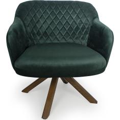 Imagem de Poltrona Jade Base Giratória Giromad Veludo Verde