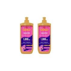 Imagem de Creme Para Pentear Niely Gold 500Ml Salva Fios-Kit C/2Un
