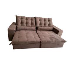 Imagem de Sofá Retrátil E Reclinável 4 Lugares 2,50M Molas E Pillow - Mdm Estofa