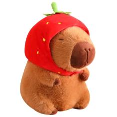 Imagem de Brinquedo de Pelúcia- Capivara com Toca de Morango