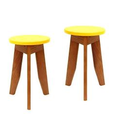 Imagem de Conjunto 2 Banquetas Colorido Suze Amarelo Estrada