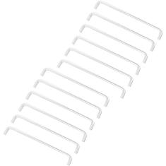 Imagem de 12 puxadores de guarda-roupa Pacdrawer Pullsniture Puxadores de gaveta de aço inoxidável Puxadores de armário Puxadores de porta Puxadores de cômoda, distância do furo 192 mm