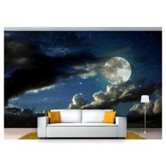 Imagem de Papel De Parede Lua Noite Nuvens Céu 3D Lua01