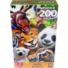 Imagem de Quebra Cabeca Selfie Animais 200 Pecas Grow