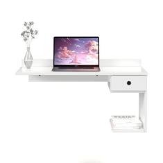 Imagem de Escrivaninha Mesa De Computador Notebook Suspensa Parede Com Gaveta Vá