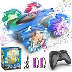 Imagem de Carro de controle remoto yuz rc Stunt 4WD 2,4 Ghz com luzes LED Kid