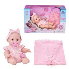 Imagem de Boneca Doce Encanto c/ Naninha + Chupeta Menina